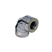 Сэндвич-колено 90° (430/0,5мм + нерж.) Ф100х200