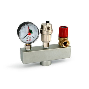 Группа безопасности котла Uni-Fitt до 50 кВт 1 3 бар сталь