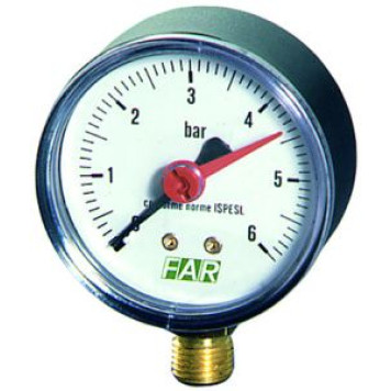 Манометры Манометр 1/4 (торцевое соед.) , 0-4 бар, - 20-80 °C, O 63 мм FA 2500 04-2