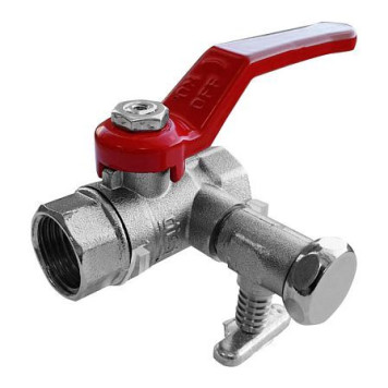 Кран шар лат спуск Ду15 Ру40 м/м полн рыч РОС