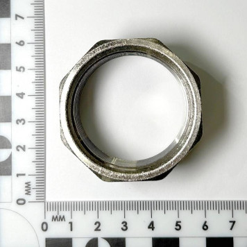 Футорка резьбовая DN40х32 Н 1.1/2 x В 1.1/4 латунь никель-4
