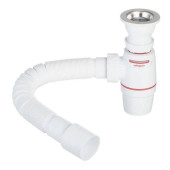 Сифон Wirquin NEO AIR с выпуском 1½ х 40 мм и с гофротрубой L800 мм 40х40/50 мм