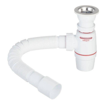 Сифон Wirquin NEO AIR с выпуском 1½ х 40 мм и с гофротрубой L800 мм 40х40/50 мм