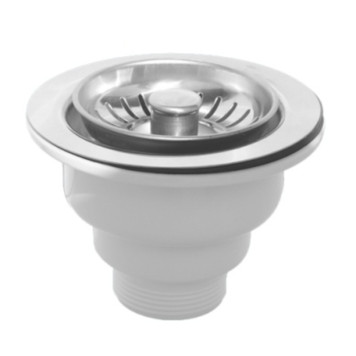 Выпуск 113 мм нерж. решетка с фильтр. пробкой, H=70 мм, выход 1 1/2, хром, пакет