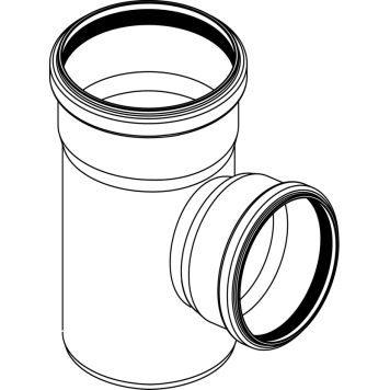 Тройник диаметром 40/40/87гр RAUPIANO PLUS