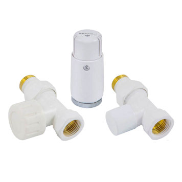 Комплект подключения прямой STANDARD MINI 1/2 (белый) с термоголовкой MINI DIAMANT М30х1,5