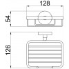 Allen Brau Priority Мыльница подвесная прямоугольная 12,8x12,6x5,4h см, цвет: графит браш 6.31004-MG