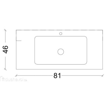 Armadi Art Vallessi Раковина мебельная прямоугольная 81х46х17h см, цвет: белый 838-080-WG-1