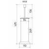 Boheme Royal Cristal Ершик напольный, цвет: хром 10928-CR-B