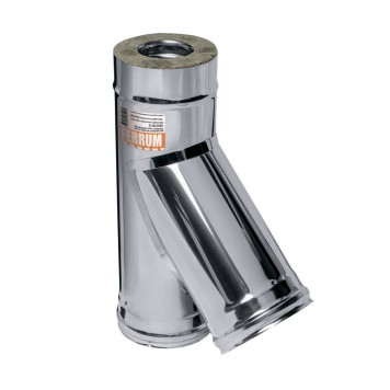 Сэндвич-тройник 135° (430/0,5мм + нерж.) Ф110х200