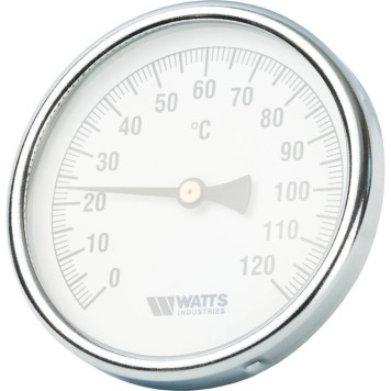 Термометр биметаллический Watts F+R801(T) с погружной гильзой 100 мм-1