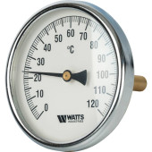 Термометр биметаллический WATTS с погружной гильзой 100 мм (10006076)