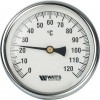 Термометр биметаллический Watts F+R801(T) 100/100 с погружной гильзой 100 мм.