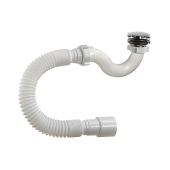 Сифон д/поддона труб 1 1/2 x50 гофр 40х40/50 клик-клак Орио А-20589