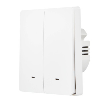 Выключатель HOMMYN настенный zigbee 2 клавиши (без нейтрали) SWZBNN02W-7