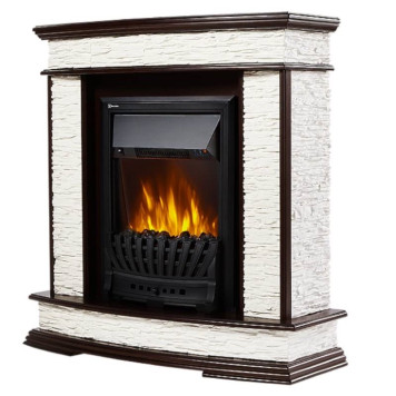 Каминокомплект:Очаг Electrolux EFP/P-1020LS, портал Scala Classic сланец скалистый бел., тёмн. Дуб-1