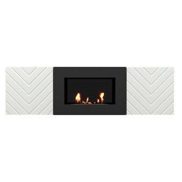 Тумба с биокамином Firelight BFP/P-1400V белая-2