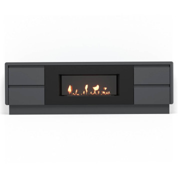 Тумба с биокамином Firelight BFP/P-1700 lux графит-1