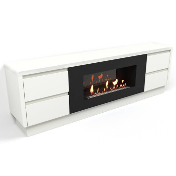Тумба с биокамином Firelight BFP/P-1700 lux белая-1