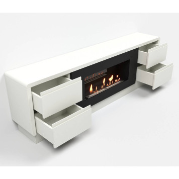 Тумба с биокамином Firelight BFP/P-1700 lux белая-3