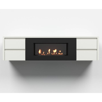 Тумба с биокамином Firelight BFP/P-1700 lux белая-5