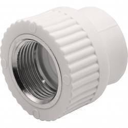 Муфта THERMOLIGHT комбинированная PP-R ВР 25х3/4 quot; белый (10/180)