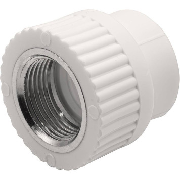 Муфта THERMOLIGHT комбинированная PP-R ВР 25х3/4 белый (10/180)