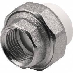 Муфта THERMOLIGHT комбинированная разъемная PP-R ВР 20х1/2 quot; белый (10/300)