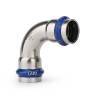 Угольник VARMEGA 90гр. двухраструбный Inox Press 35x35