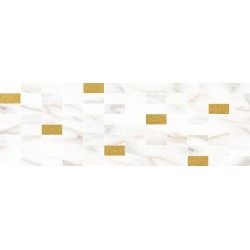 Aragon Декор мозаичный белый золото MM60157 20х60