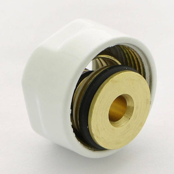 Соединитель Carlo Poletti для м/п трубы 16,2х2,6 с цилиндрической гайкой цвет белый-2