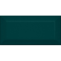 Клемансо Плитка настенная зелёный тёмный грань 16059 7,4х15