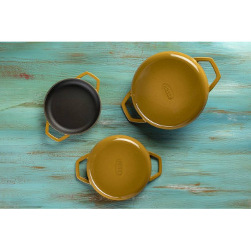 Глубокая кастрюля HS Y DT 24 YELLOW-4