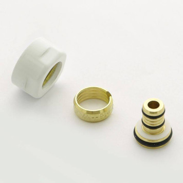 Соединитель Carlo Poletti для м/п трубы 16,2х2,6 с цилиндрической гайкой цвет белый-4