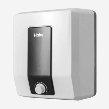 Водонагреватель электрический накопительный Haier Q1 эмалированный квадратный 15л над раковиной с механическим термостатом-1