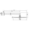 Bossini Верхний душ Cosmo Oslash; 280 mm с кронштейном 400 mm, черный матовый. H70596I.073