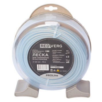 Леска для триммера REDVERG PROLine д 3,0мм (15м) круглая с металлическим сердечником (990315)