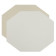 ADJ Плейсмат 44.5х38см., шестиугольный, натуральная кожа, цвет: белый/панна котта
