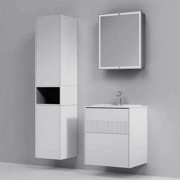 M8FFUX0602WM База под раковину, 2 ящика, 60 см, белый матовый-4