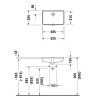 Duravit Vero Раковина 52.5х35.5см., без отв., цвет: белый. 0330480000