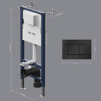 I012709.0238 Инсталляция для подвесного унитаза с механической клавишей PrimeFit S-6