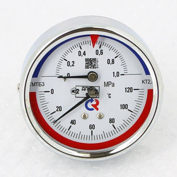 Термоманометр Росма ТМТБ- 31Т.1 80/10 (1/2 , 10 бар, 120 С, 2,5) аксиальный