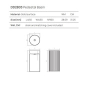 Dea Design Pedestal Basin Раковина напольная d450хh90см, цвет: dark camel