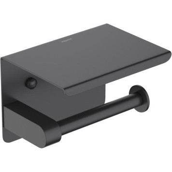AQ4939MB ЕВРОПА бумагодержатель с полкой, матовый черный AQ4939MB