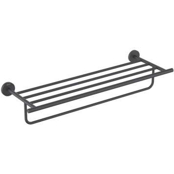AQ4215MB ОБЕРОН полка для полотенец, матовый черный AQ4215MB