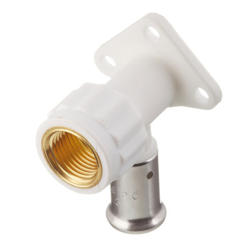 Водорозетка ВР, ПВДФ пресс (белая), 16x1/2(56 мм), HENCO 2PKW-1604