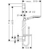 Hansgrohe Raindance Select S Душевой набор: штанга 65см., ручной душ 120, 3jet (Rain, RainAir, WhirlAir), мыльница, шланг, цвет: белый/хром