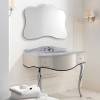 DevonDevon Audrey, Комплект мебели, мрамор: bianco carrara, ножки хром, напольный, цвет: белый/черным кантом. ACSWINDONDS bi, DEAUDRBCACR/PWcprPW/LS-SWINDON/1F