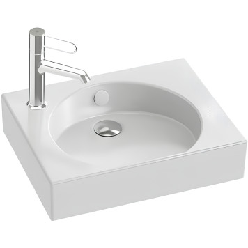 EGN112-00 ODEON RG Рукомойник 45 см, с отверстием под смеситель, белый EGN112-00