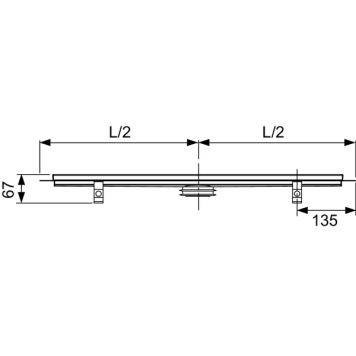 TECE drainline, Комплект для установки дренажного канала 1000 мм из нержавеющей стали с гидроизоляцией Seal System. 660005, 660003, 601070, 650001, 601000, 660018-1